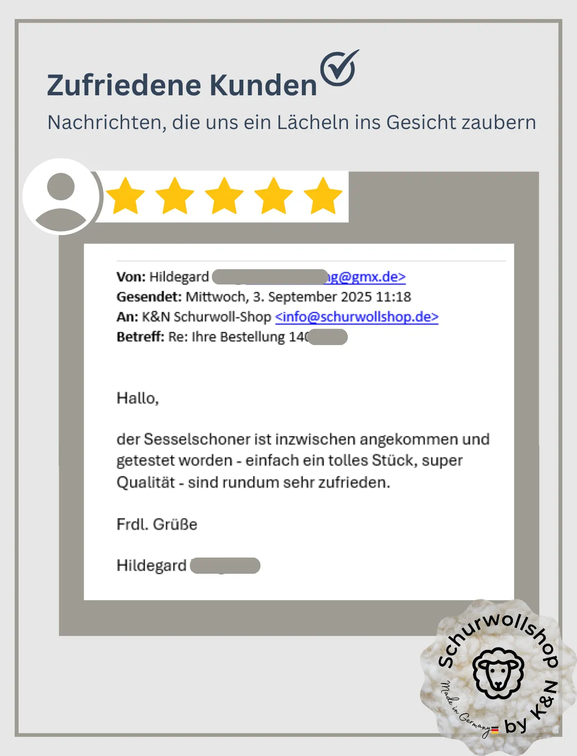 Schurwoll-Sesselschoner mit Armlehnenschoner und langem Fußteil